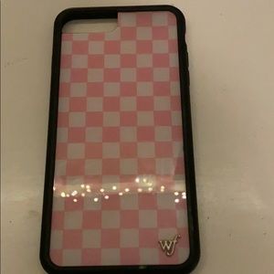 Wildflower checkered iphone case